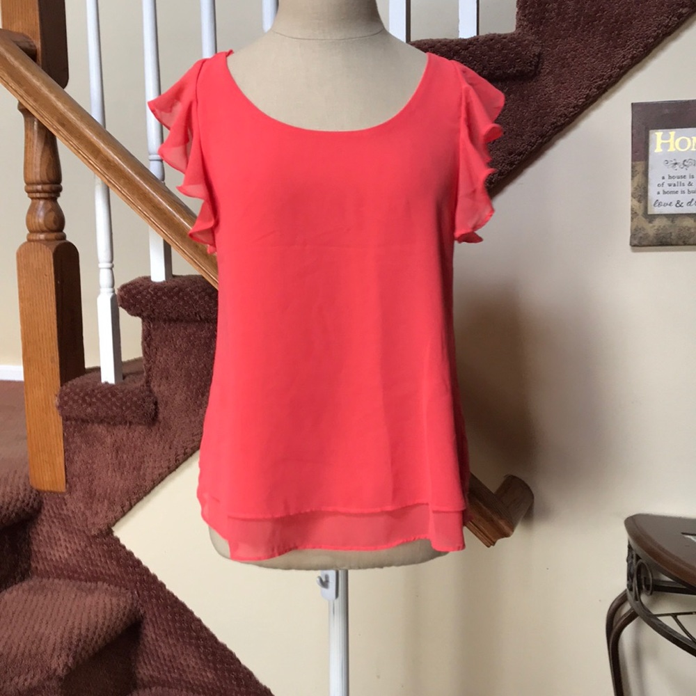 Coral blouse